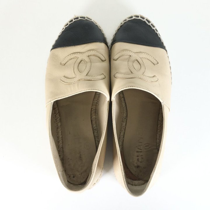 Shop chanel espadrilles lambskin beige and black Shop Black Friday