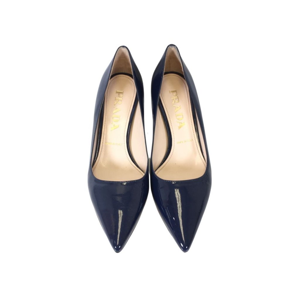 パンプス PRADA Laminated patent leather pumps PRADA Black Patent Leather Pumps Size 6.5 IT 36.5 Good Used