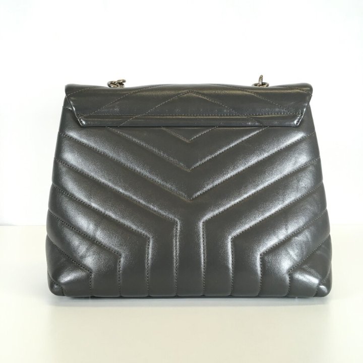 Saint Laurent (YSL) LouLou Top Handle | Grey Silver Handbag