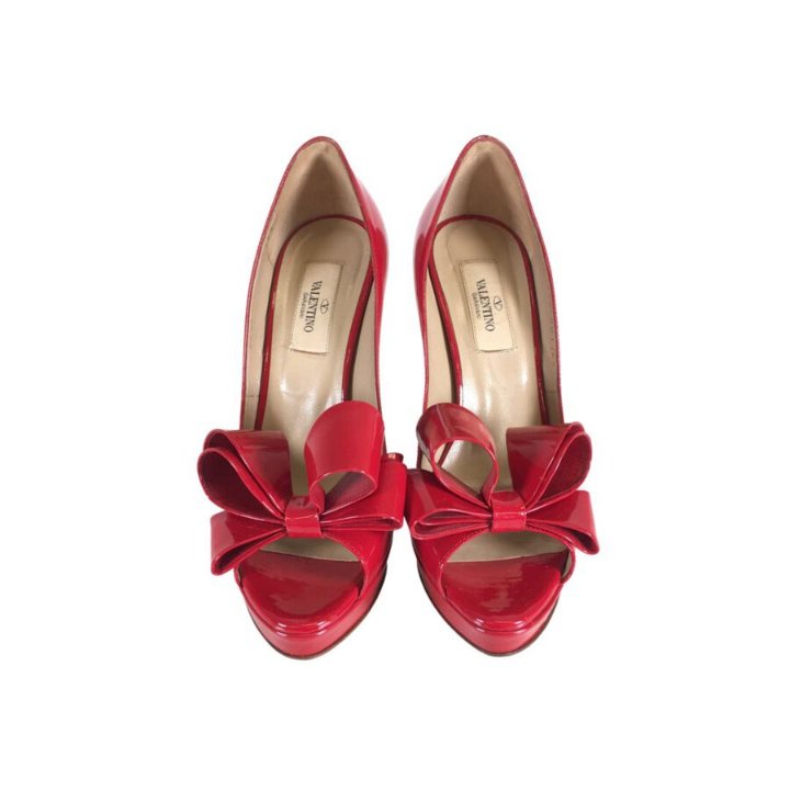 Valentino Bow Patent Heels Sz 36.5 Luxe Du Jour