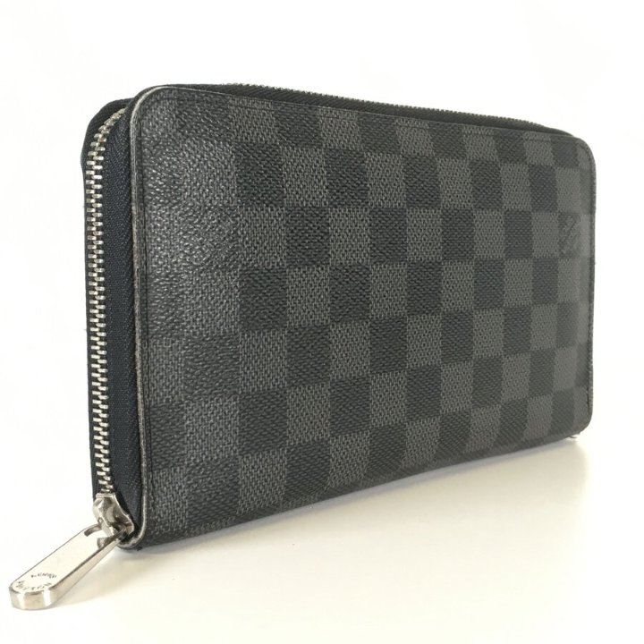 希少品♪【LOUIS VUITTON】Zippy Wallet 財布 Damier Graphite Louis Vuitton Damien Checkered Graphite Zippy Wallet W