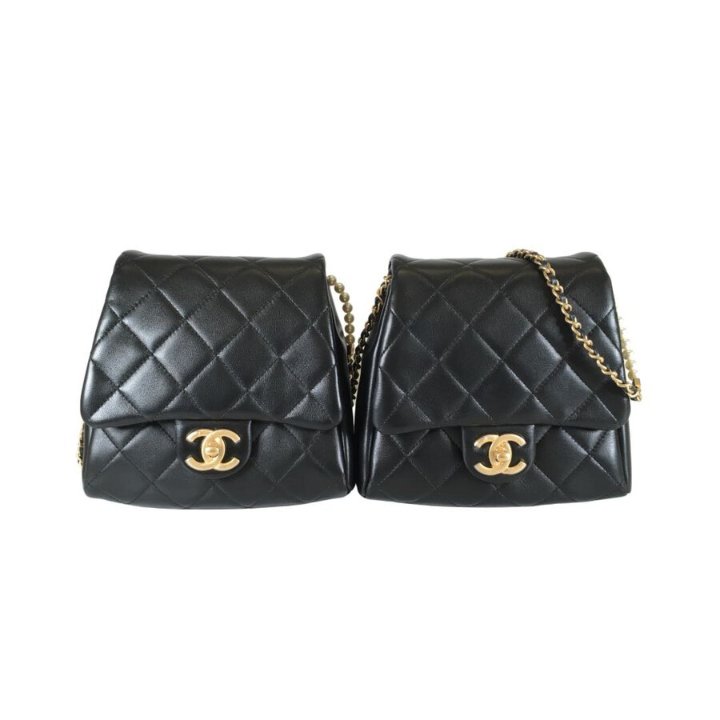 Chanel Side-Pack Bags Black Lambskin Luxe Du Jour