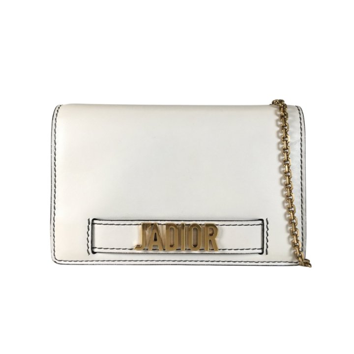 【希少】Dior JADIOR チェーンウォレット ショルダーバッグ ホワイト クリスチャン・ディオール ショルダーバッグ キャンプ フラワーエン