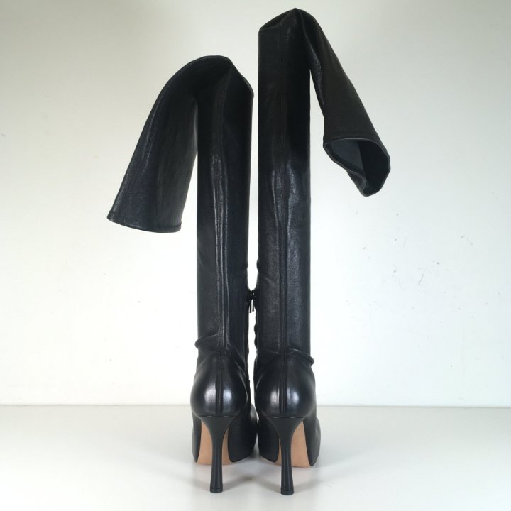 ボッテガヴェネタ thigh high boots サテンニーハイブーツ