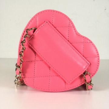 Chanel Heart Belt Bag Pink Lambskin LGHW Luxe Du Jour