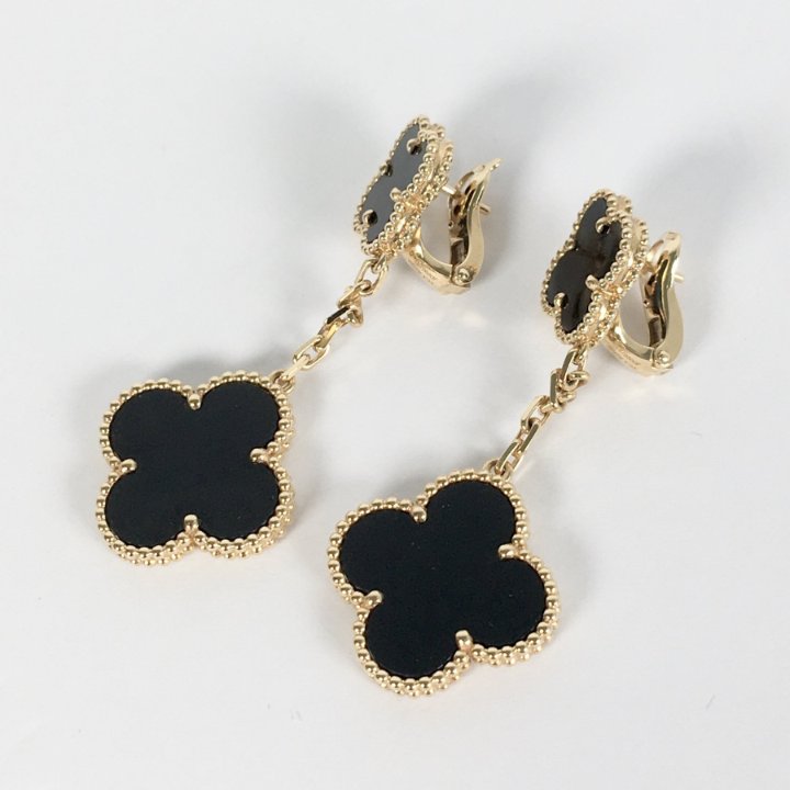 Van Cleef and Arpels Alhambra Drop Earrings Luxe Du Jour