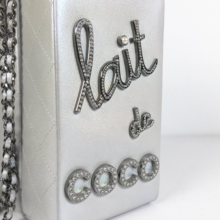 【ヴィンテージ】RankS☆Chanel llic Silver Series28 Coco Very Good ( Rank A)｜CHANEL COCO Mark Rhinestone Necklace