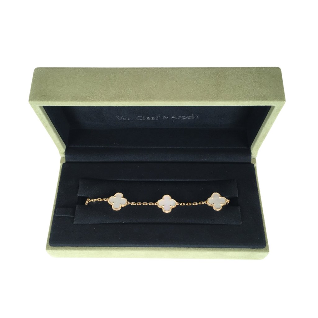 Van Cleef and Arpels Vintage Alhambra MOP Bracelet - Luxe Du Jour