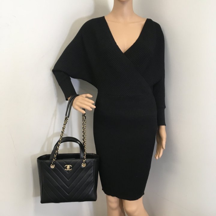 Chanel Chevron Top Handle Shopping Tote - Luxe Du Jour