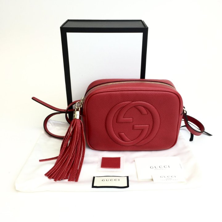 Gucci red disco discount bag