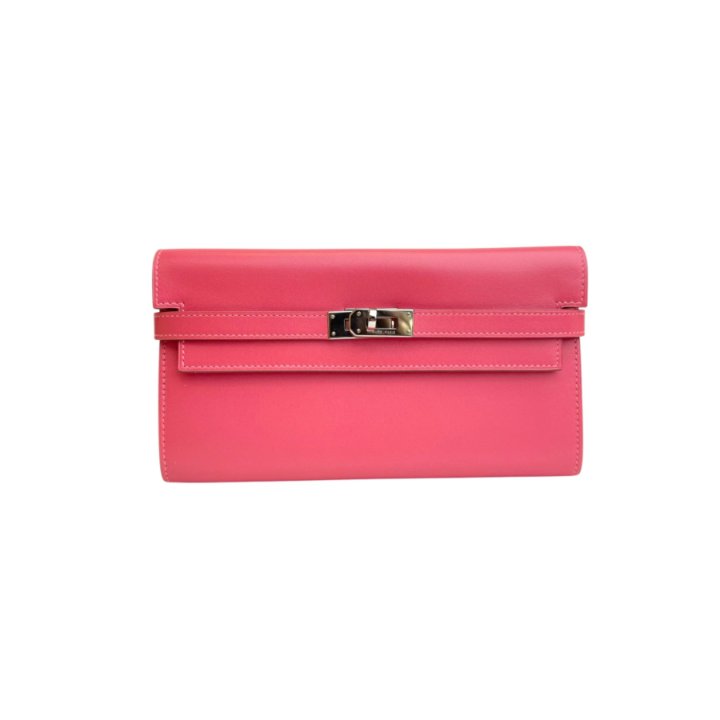 【Hermes】エルメス★kelly wallet★ケリーウォレット★ピンク Pre-owned Hermes Kelly Wallet To Go Rose Scheherazade Shiny
