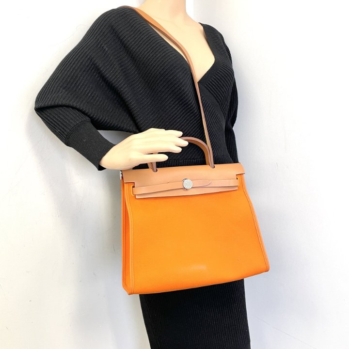 Hermes Herbag 31 | Orange Handbag - Luxe Du Jour