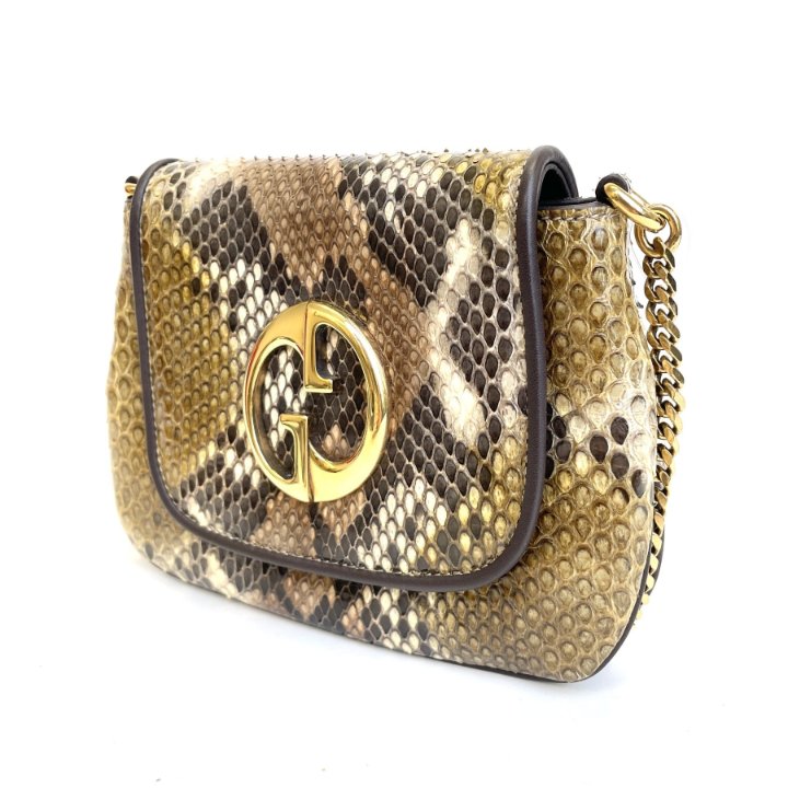 Gucci Small Python Chain Shoulder Bag - Luxe Du Jour