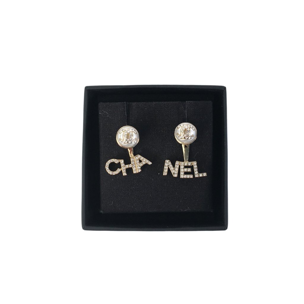 Chanel CHA NEL Pearl Earrings - Luxe Du Jour