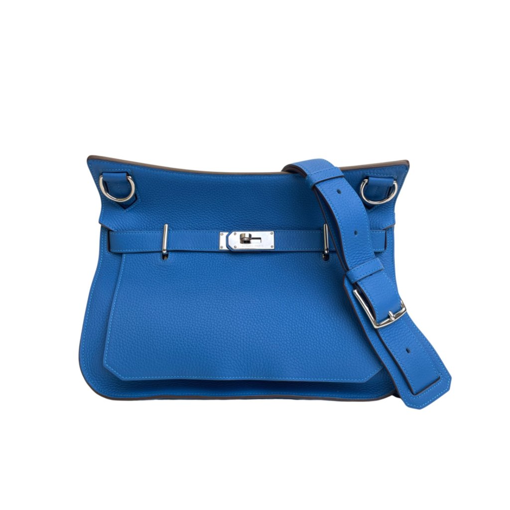 Hermes Bleu Hydra Clemence Jypsiere 34 - Luxe Du Jour
