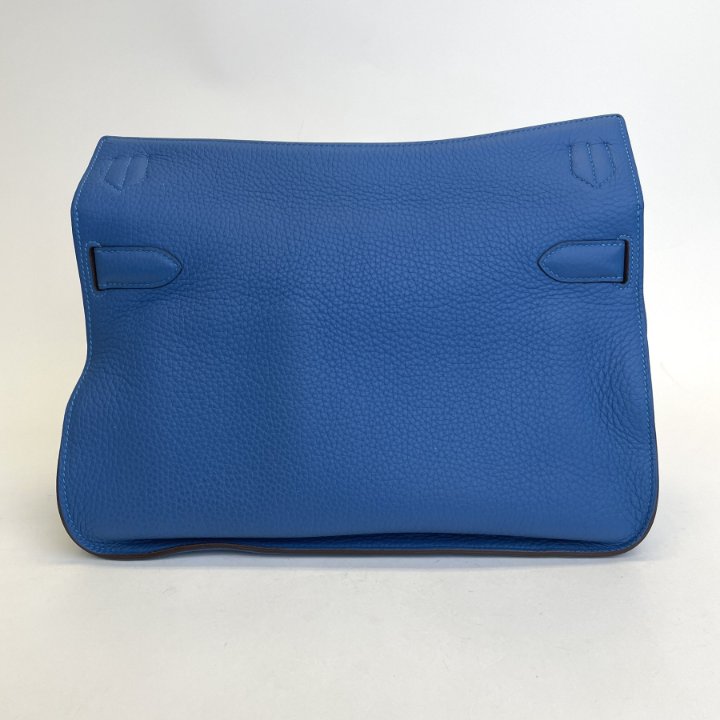 Hermes Bleu Hydra Clemence Jypsiere 34 - Luxe Du Jour