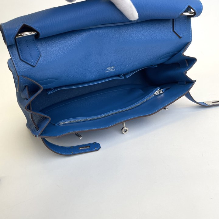 Hermes Bleu Hydra Clemence Jypsiere 34 - Luxe Du Jour