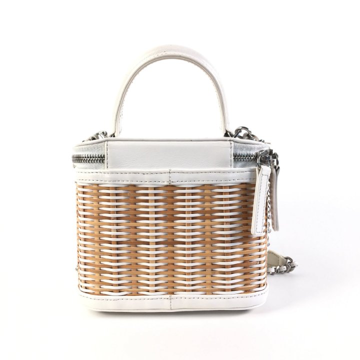Chanel Raffia Vanity Small White Raffia - Luxe Du Jour
