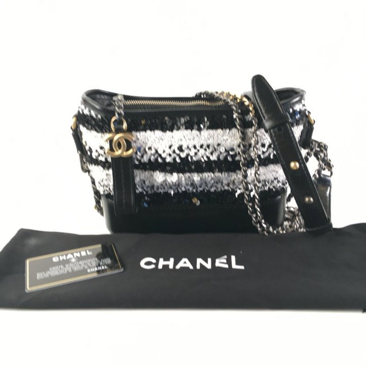 Chanel Gabrielle Hobo Small Black Sequins - Luxe Du Jour