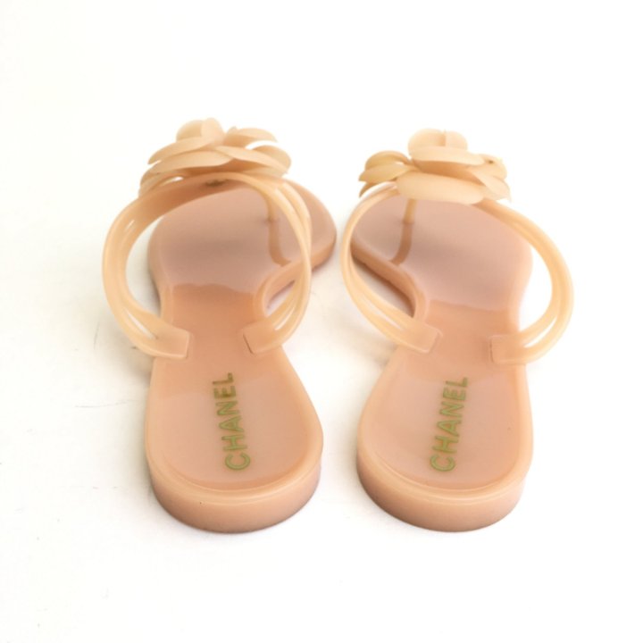 Coco Chanel Camellia Chanel Jelly Slide Chanel Jelly Sandals Sz 38