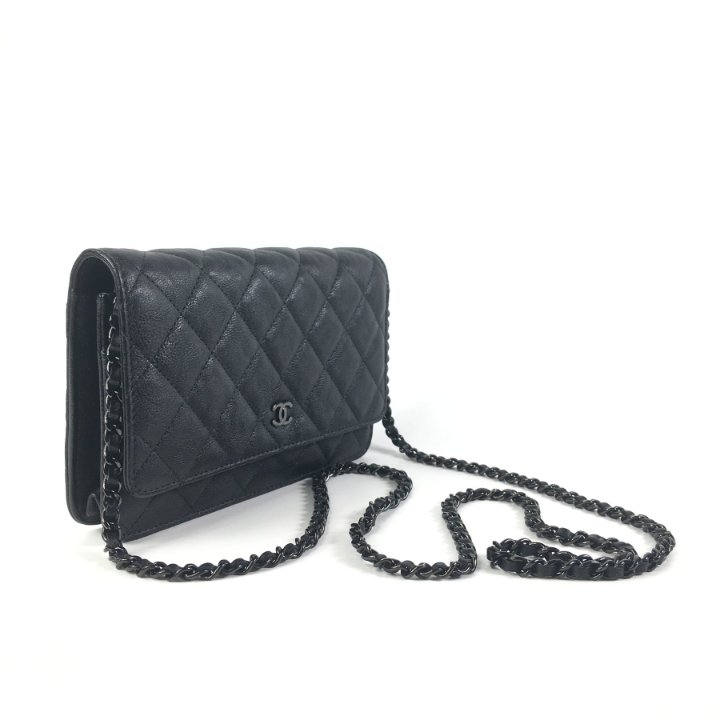 Chanel So Black Wallet On Chain (WOC) - Luxe Du Jour