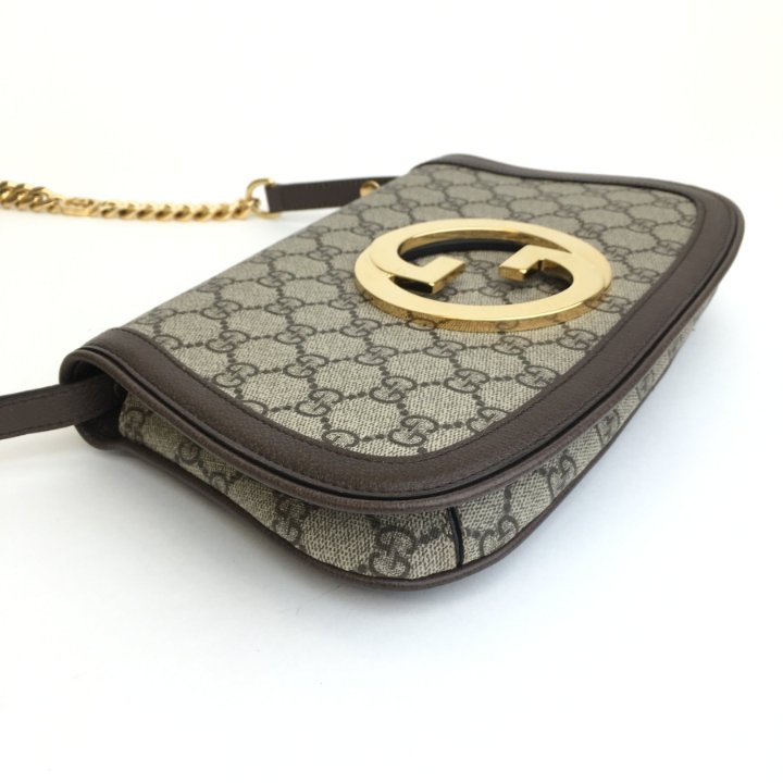 ショルダーバッグ・ポシェット Gucci Blondie Canvas And Smooth Leather Shoulder Bag GUCCI Blondie leather-trimmed canvas-jacquard shoulder bag