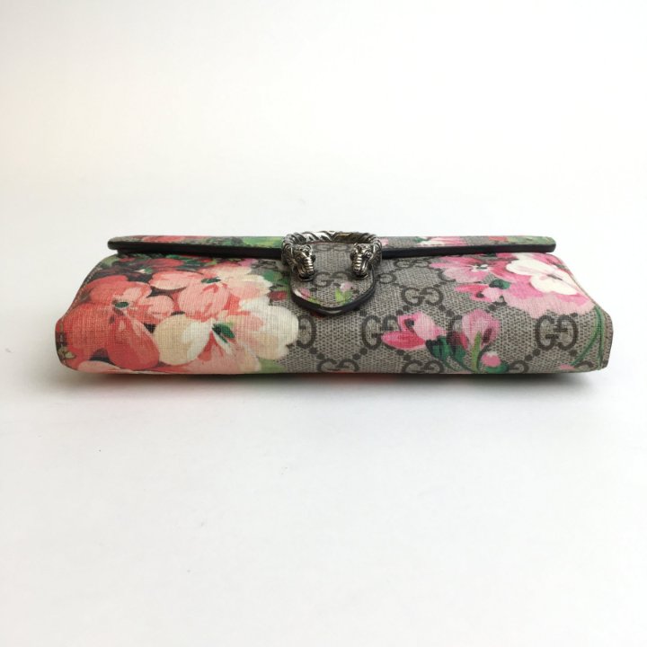 【GUCCI】WALLET New Gucci Unisex Black Supreme GG Zip Wallet with Snake