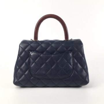 Chanel Coco Handle Small Blue Caviar - Luxe Du Jour