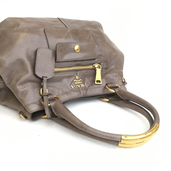 Prada Glazed Calfskin Vitello Shine Tote - Luxe Du Jour