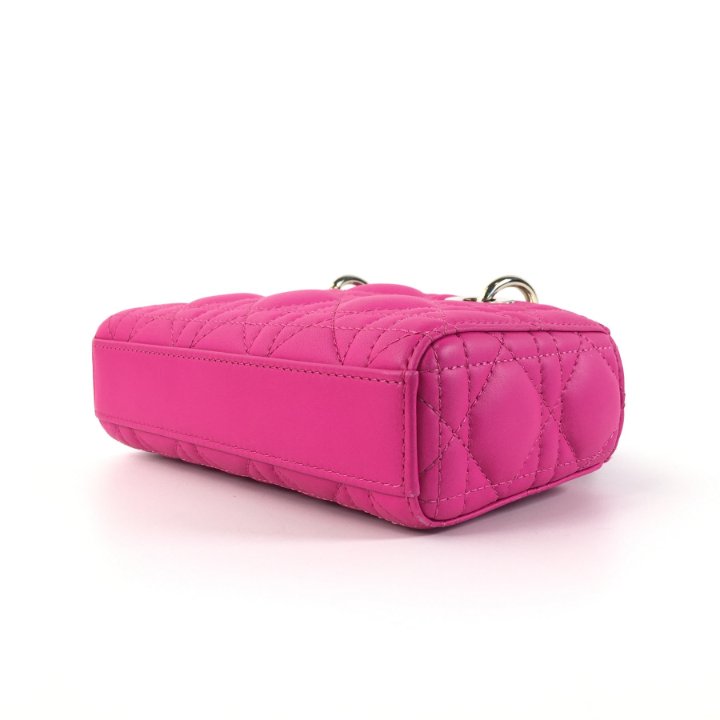 【爽やかピンク☆】Dior Lady D-Joy マイクロバッグ Lady D-Joy Micro Bag Powder Pink Cannage Lambskin | DIOR