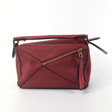 1DR エンベリッシュド フォルドオーバー トップ ミニ シ Mini Featherlight Puzzle bag in nappa lambskin Grey - LOEWE