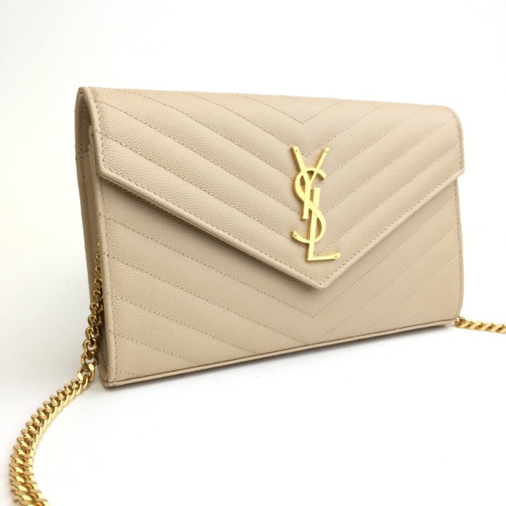Saint Laurent (YSL) Cassandra Chain Wallet - Luxe Du Jour