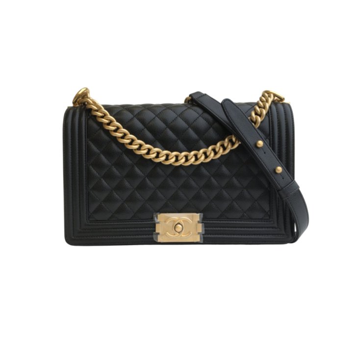 CHANEL ブラックレザー 今日特価】Chanel 香奈儿 黒色 20x14cm キャビアレザー WOC