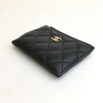 【有在庫】CHANEL Card Holder カードホルダー Classic card holder - Grained calfskin & gold-tone metal