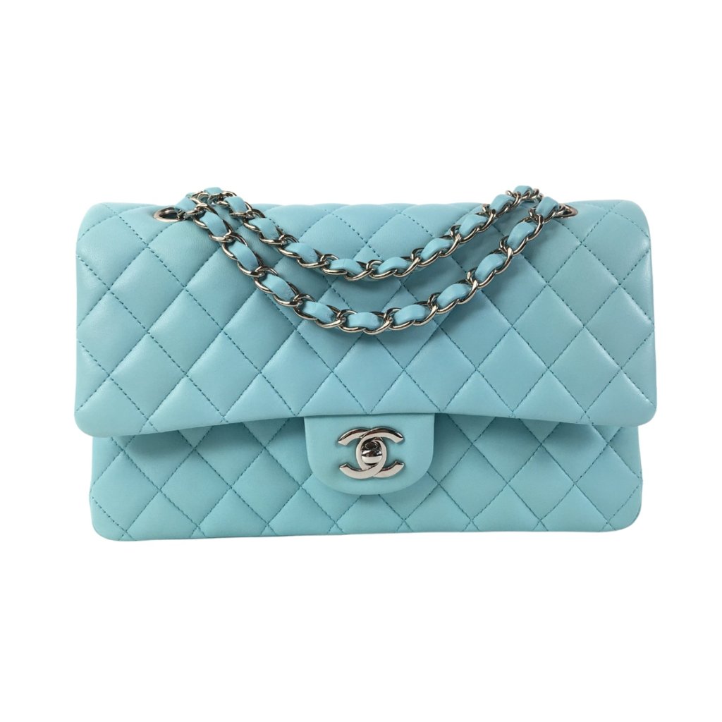 Chanel Classic Flap Medium Blue Lambskin SHW - Luxe Du Jour