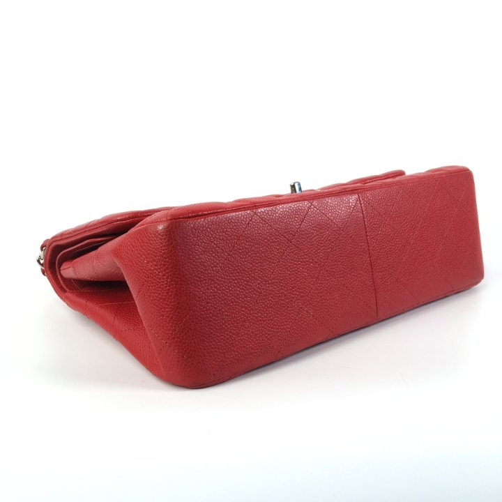 Chanel Jumbo Red Caviar Classic Double Flap Bag - Luxe Du Jour