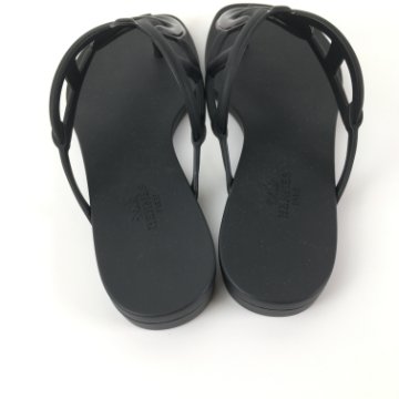 エルメス Egerie Noir TPU サイズ36 36 NEW HERMES ORAN Egerie sandal TPU BLACK SUMMER waterproof