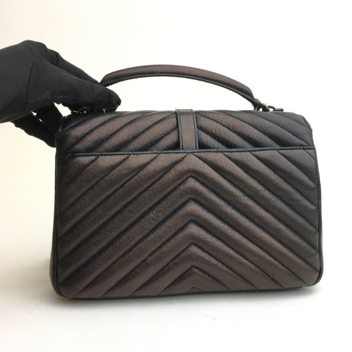 Quilted Leather Bag Ysl College Bag Canada Saint Laurent College Medium  Burgundy – Luxury Helsinki