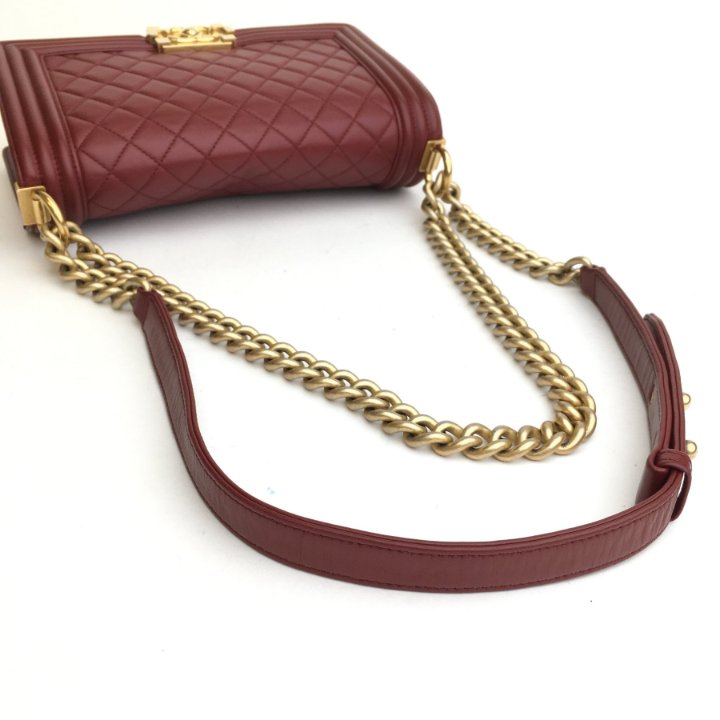 Chanel Boy Bag Old Medium Red Lambskin - Luxe Du Jour
