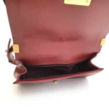 Chanel Boy Bag Old Medium Red Lambskin - Luxe Du Jour