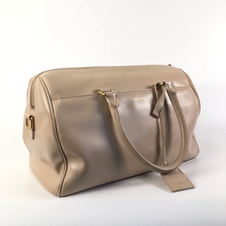 VIP【関税送料無料】希少 Saint Laurent YSL Duffle Bag Saint Laurent Men's Large YSL Velvet/Leather Weekender