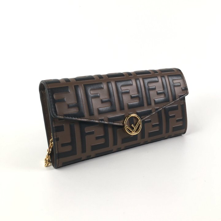 長財布 FENDI CONTINENTAL WALLET ON CHAIN\t8M0365\tALV4\tF1SO1\tPINK Fendi Pink Dalia/Tortora Leather Continental Wallet On Chain