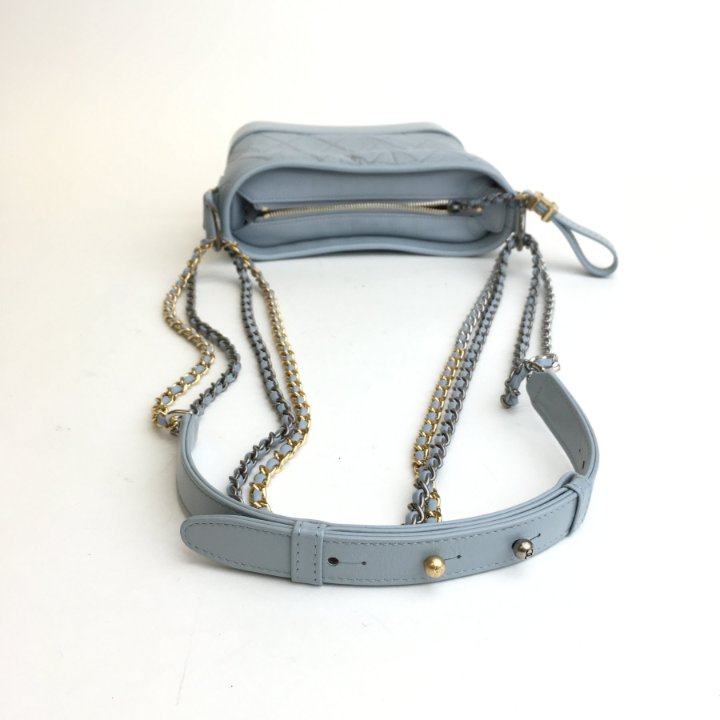 CHANEL Gabrielle De Chanel Small Hobo Bag Blue ヴィンテージ Chanel Gabrielle De Small Hobo Blue A91810 Ladies Tweed/Calf