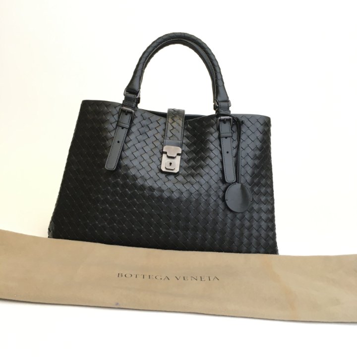 バッグ BOTTEGA VENETA roma tote bag BOTTEGA VENETA Nappa Intrecciato Medium Roma Tote Black