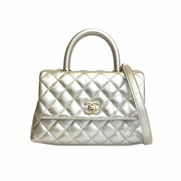CHANEL 小物 Deco. Shop | Chanel black/sliver Calfskin mini Square 17cm