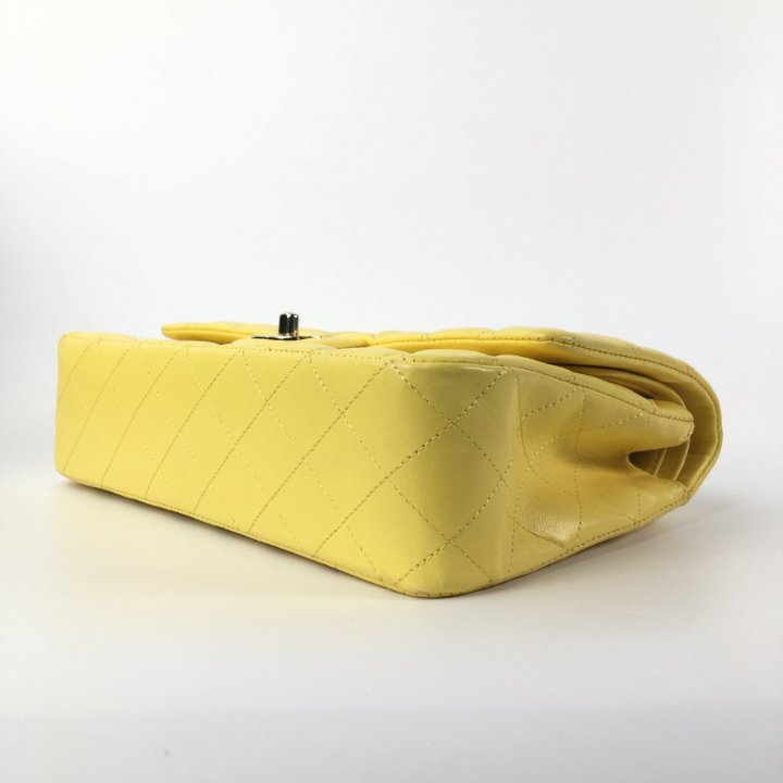 Chanel Classic Flap Medium Yellow Lambskin GHW - Luxe Bag Rental