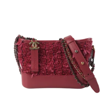 Chanel Gabrielle Hobo Small Red Tweed