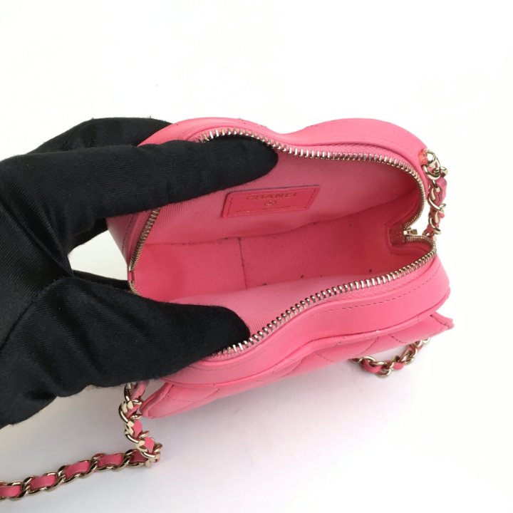 Chanel Mini Heart Bag Pink Lambskin GHW - Luxe Du Jour