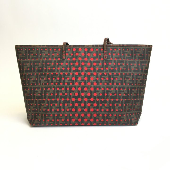 【関税&送料込】Fendi Camel Leather Roll Shopping Bag Large Roll Fabric Beige | Fendi