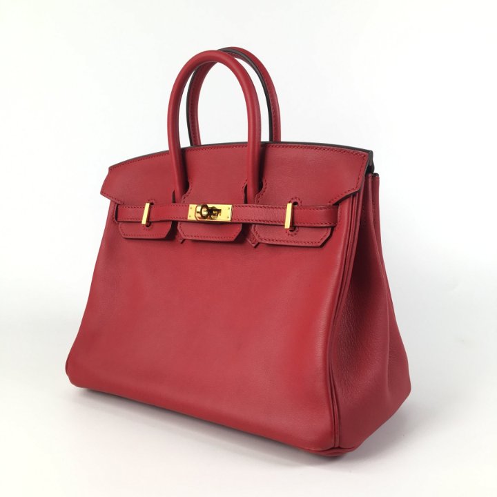Hermes Birkin 25 Rouge Casaque Swift GHW - Luxe Du Jour